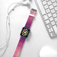 Apple Watch Series 1 , Series 2, Series 3 - Apple Watch 真皮手錶帶，適用於Apple Watch 及 Apple Watch Sport - Freshion 香港原創設計師品牌 - 紫丁香浪紋 66