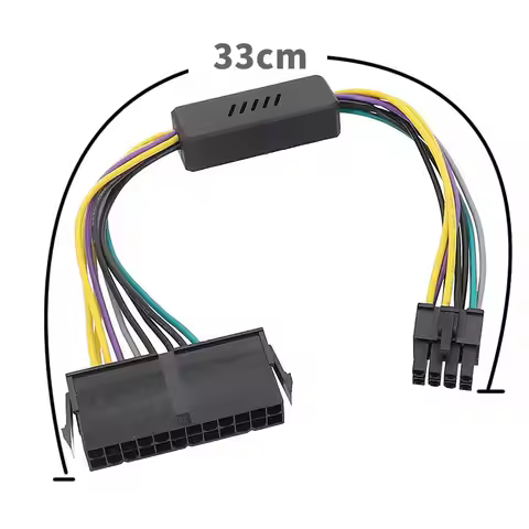 24Pin to 8Pin Power Adapter Cable, for Dell Motherboard 8P Power Supply Cable, 24-Pin to 8-Pin Chass