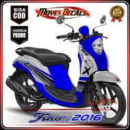 Decal Stiker Fino 125 Full Body Motif Racing Custom Warna Biru