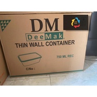 Thinwall Merek Dm Persegi Panjang Rec Termurah 1 Dus Uk 750Ml