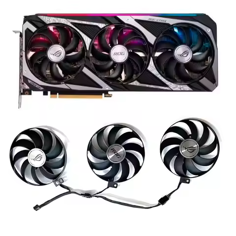 Brand new 90MM 7PIN T129215SU CF9010U12S CF9010U12D RTX3050 3060 GPU fan for ASUS ROG-STRIX-RTX3060 