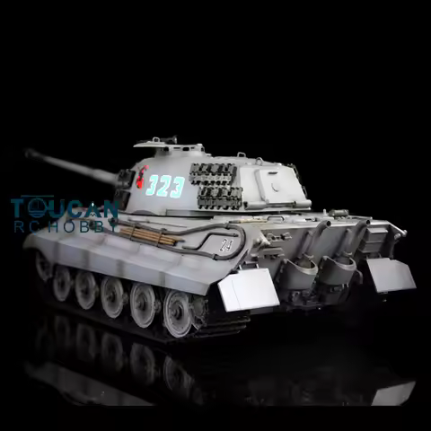 Toys HENG LONG 1/16 7.0 Plastic FPV King Tiger RC Tank 3888A 360° Turret Barrel Recoil TH17536-SMT9