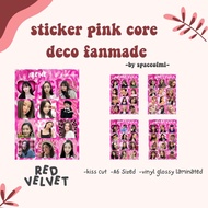 Red velvet photo sticker pink core deco fanmade | Cute kpop kiss cut stickers by spaceofmi ance