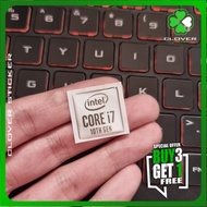 INTEL i7 GEN 10TH STICKER EMBLEM WATERPROOF FLEXIBLE RESIN STICKER SINGLE ELEGAN