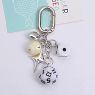RPG Dice Keychain, Cute Game Dice Bag Charm, Creative Keyring Accessory for Backpack