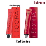 [Red Series] Schwarzkopf Igora Royal Color Tube 60ml Hair Dye Hair Color 9-98, 8-84, 7-76, X-77, X-8