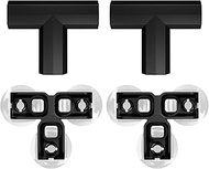 FXW Acrylic Indoor Dog Playpen, 2 Add-On T-Buckles Set for Compartment，for 24-Inch Playpen, Black