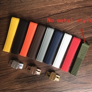 21mm Black Brown Blue Green Gray Red Silicone Rubber Watch Strap For PP Patek AQUANAUT 5167R-001 / 5