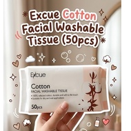 Excue Cotton Facial Washable Tissue (50pcs)