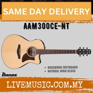 Ibanez AAM300CE-NT Advanced Acoustic Series Acoustic Electric Guitar, Natural High Gloss ( AAM300CE 