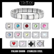 Stone Charm Italian Charm Bracelet, Italian Charm Bracelet Stainless Steel