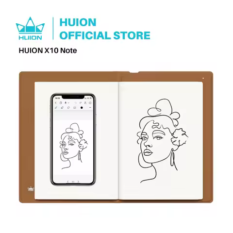 HUION Note 2-in-1 Digital Notebook Drawing Tablet With Battery-free Pen, Bluetooth Wireless Paper Ta