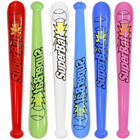 6pcs PVC Thickened Inflatable Baseball Bat Perfect for Sports Parties Entertainment and Celebrations