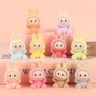 [ready stock] Labubu Flocking Sheep Figure Cute Ornament DIY Accessories Micro Landscape Patung Read