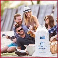 Cube Ice Bag Reusable Ice Storage Bags With Drawstring for Freezer Portable Freezer Cube Organizer H