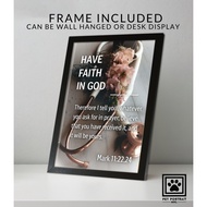 Bible Verse, Quotes, Inspirational Decor with Frame
