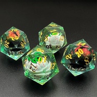 coc跑团二十面热销 骰子第五人格d20多面体树脂可动【现货】  COC RPG 20-sided hot-selling dice Identity V D20 polyhedral resin m