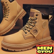 Cowboy boots Retro leather shoes Men's Doc Martens work shoes Q5KG