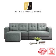 Sarah 3 Seater+Stool High Quality Fabric Sofa