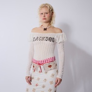 BLACKDOG BKK-AW2417-BD lace blouse-เสื้อแขนยาวผ้าลูกไม้สกรีนโลโก้