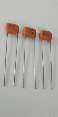 0.01UF 50V 103PF 10NF Cไมล่าญี่ปุ่น(แพ็ค20ตัว)POLYESTER CAPACITOR สีน้ำตาล Cสีดินเหนียว Cโพลีเอสเตอร์ Cเกรดอย่างดีหายากขาห่าง6มิลMatsushita JAPAN Cไมล่า10นาโนฟารัตC10000พิกโกฟารัต