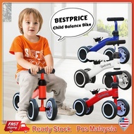 Baby Mini Glider Walker Bike Children's Balance Bicycle Bike Push 4 Wheel No Pedal Scooter Balance B