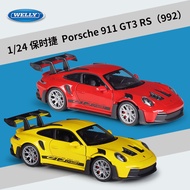 YOYO Hobby YC1 G1 welly 1: 24 Porsche 911GT3RS (992) Sports Car Simulation Alloy Finished Product Ca