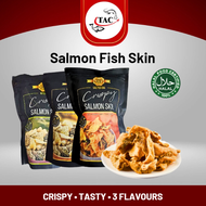 [CRISPY] Salmon Fish Skin 60G / Halal / Salted Egg / Cheese / Wasabi