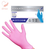 [EZ CARE ] Disposable Nitrile Gloves 100 PCS/ Powder Free glove