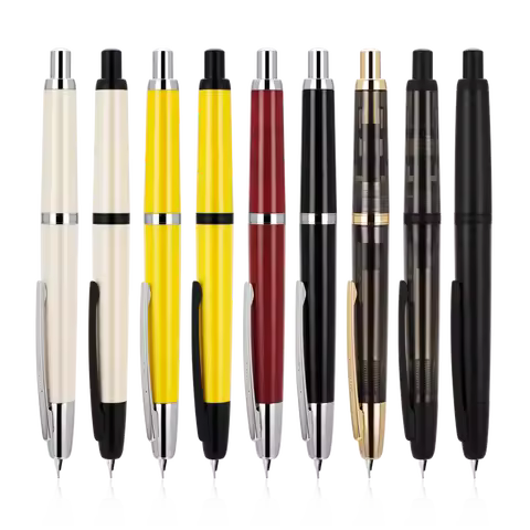 Jinhao 20 Press Retractable Fountain Pen EF/F /M Nib with Converter Resin Writing Gift Pen
