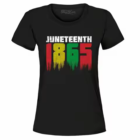 Juneteenth 1865 Dripping June 19th Women's T-Shirt Juneteenth Shirts