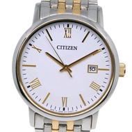 西鐵城 (Citizen) BM6774-51C E111-S067901 男士腕錶，不鏽鋼銀色錶殼，光動能，白色錶盤，指針式設計。