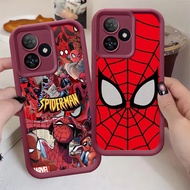 Wine Red Case for Realme C55 C51 C51S C63 C53 Narzo N63 Note 50 N53 N55 Z-31 Spider-man