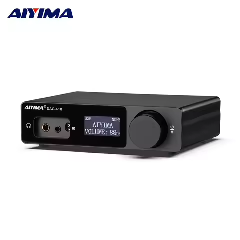 AIYIMA DAC-A10 Audio Decoder Headphone Amplifier With Display Screen XMOS208/ESS9018K2M/TPA6120A2 US