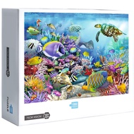 Ready Stock Ocean Underwater World Marine Life Dolphin Sea Jigsaw Puzzles 1000 Pcs Jigsaw Puzzle Adult Puzzle Creative Gift