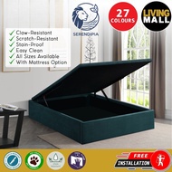 SERENDIPIA_SG SERENDIPIA Bed 12"/14"/16" Depth Storage Bed Base Pet Friendly Scratch-Resistant W/ Ma