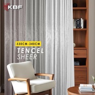 kkbfcurtain Sheer 3 Mix Curtain Window Ready Made Hook Eyelet (330cm-340cm)