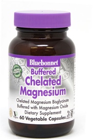 Bluebonnet Nutrition Albion Buffered Chelated Magnesium - 200 - 60 Vegetable Capsules