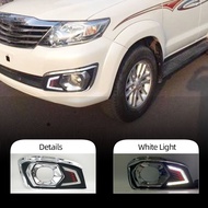 Car Flashing 1 Pair LED DRL Car daylight Daytime Running Lights fog lamp with Harness switch For Toy
