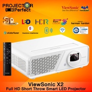 Viewsonic X2 : 3,100 LED Lumens Full HD Short Throw Smart LED Home Projector