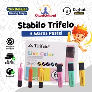 Stabilo Trifelo 1145 Pastel Color 6 Color Highlighter/ Stabilo Live Color Pastel TF-1145