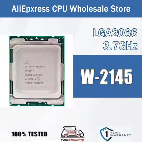 Intel Xeon W-2145 14nm 8 Cores 16 Threads 3.7GHz 11MB 140W W 2145 Computer CPU Processor Server Pack