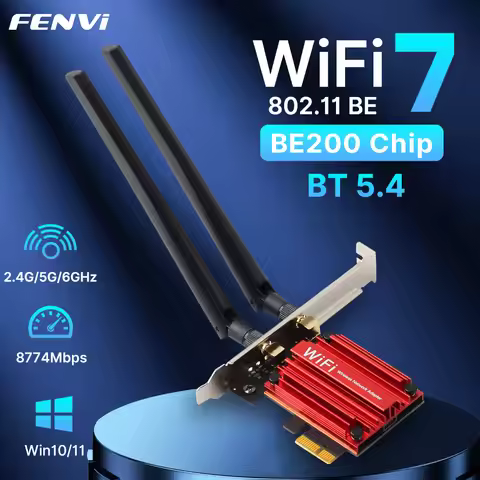 FENVI WiFi7 BE200 PCIE WiFi Adapter BT5.4 Tri-Band 2.4G/5G/6Ghz Wireless Network Wi-Fi Card Adapter 