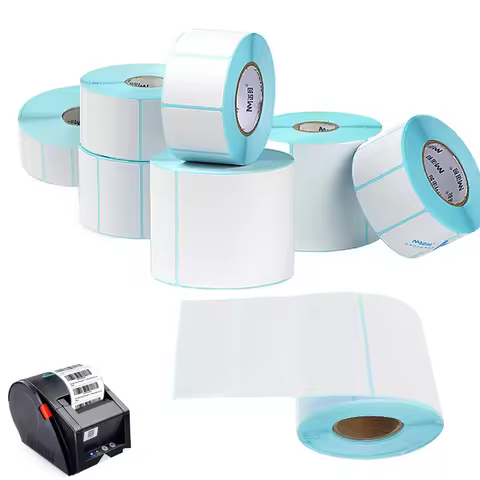 1Roll Thermal Label Barcode Sticker 70x30/80x60/100x100/100x150/60x30mm Waterproof PrintTop Thermal 