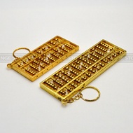 9 or13 Axle Chinese Abacus Golden Abacus Bead Arithmetics Metal Keychain Aotomotive Keyring Ring Key