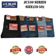 [ JC BLUE ] ( SIZE 28-48 ) MEN'S CLASSIC STRETCHABLE JEANS STRAIGHT CUT / SELUAR PANJANG JEANS LELAK
