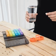 JM9P-1 Set Pill Box 7 Days Organizer 21 Grids 3 Times One Day Portable Travel With Large Compartment