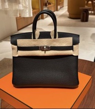 Hermes Birkin 25 黑銀 Black Phw G togo