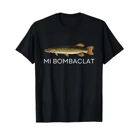 MI Bombaclat Funny Weird Specific Fish Meme T Shirt vintage Washed Top For Everyday Wear homme Unise