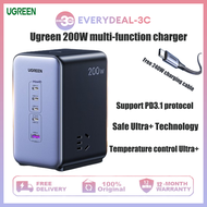 UGREEN 200W GaN Fast Charger 7 Ports 4 Type C and 1 USB for samsung S23 Phone 15 pro max Huawei Mate 60 pro Tablet Cellphone Laptop with a 1.5m 240W Cord